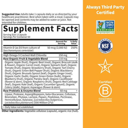 Garden of Life Vitamin Code Raw D3 2000 Iu 60 Capsules