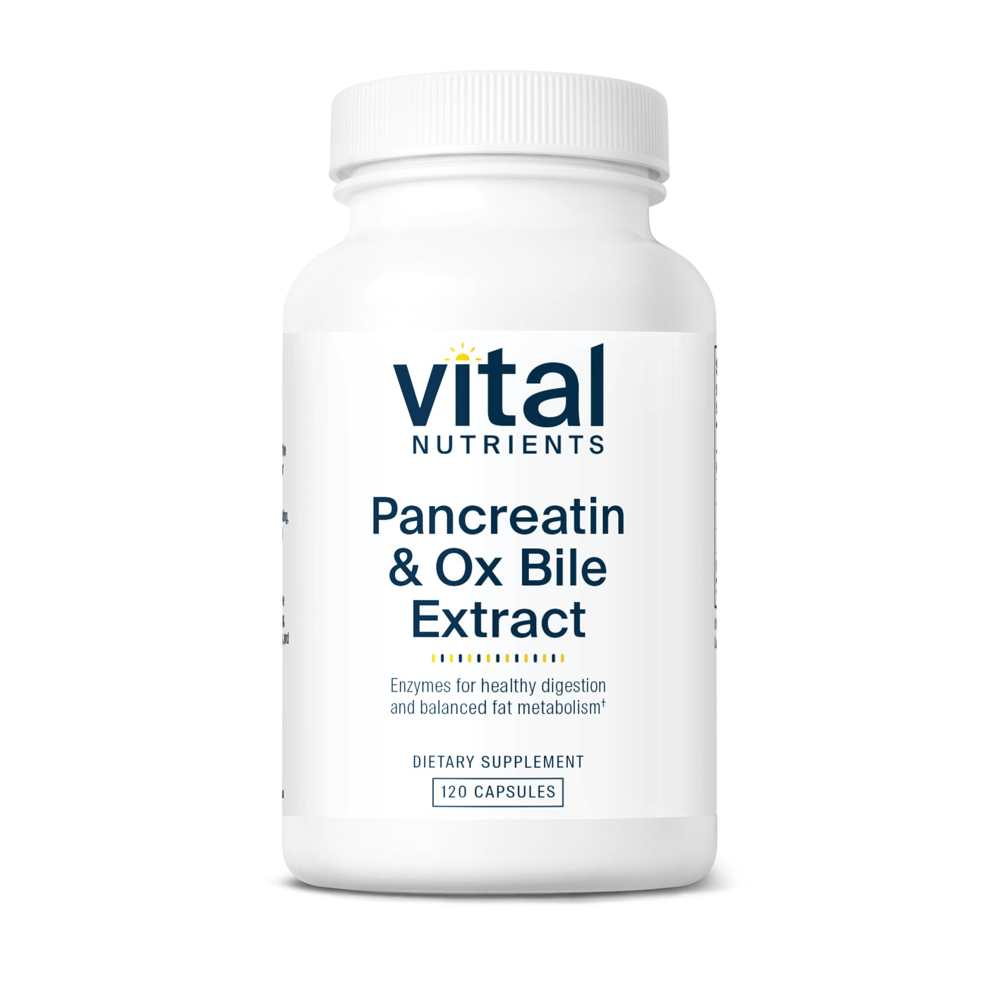 Vital Nutrients Pancreatin & Ox Bile Extract 60 Caps