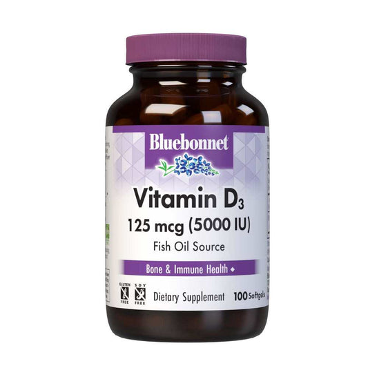 Bluebonnet Nutrition Vitamin D3 5000 Iu 100 Softgels
