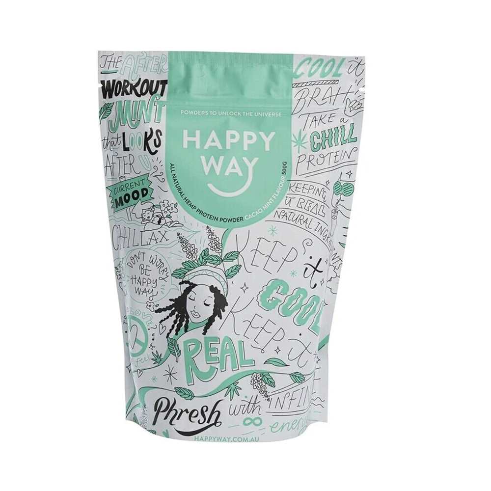 Happy Way Hemp Protein Powder - Cacao Mint 500g