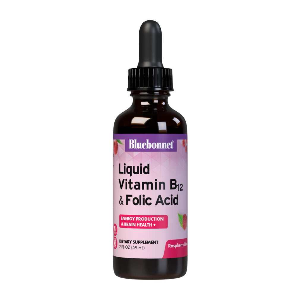 Bluebonnet Nutrition Liquid Vitamin B12 & Folic Acid 59 Ml