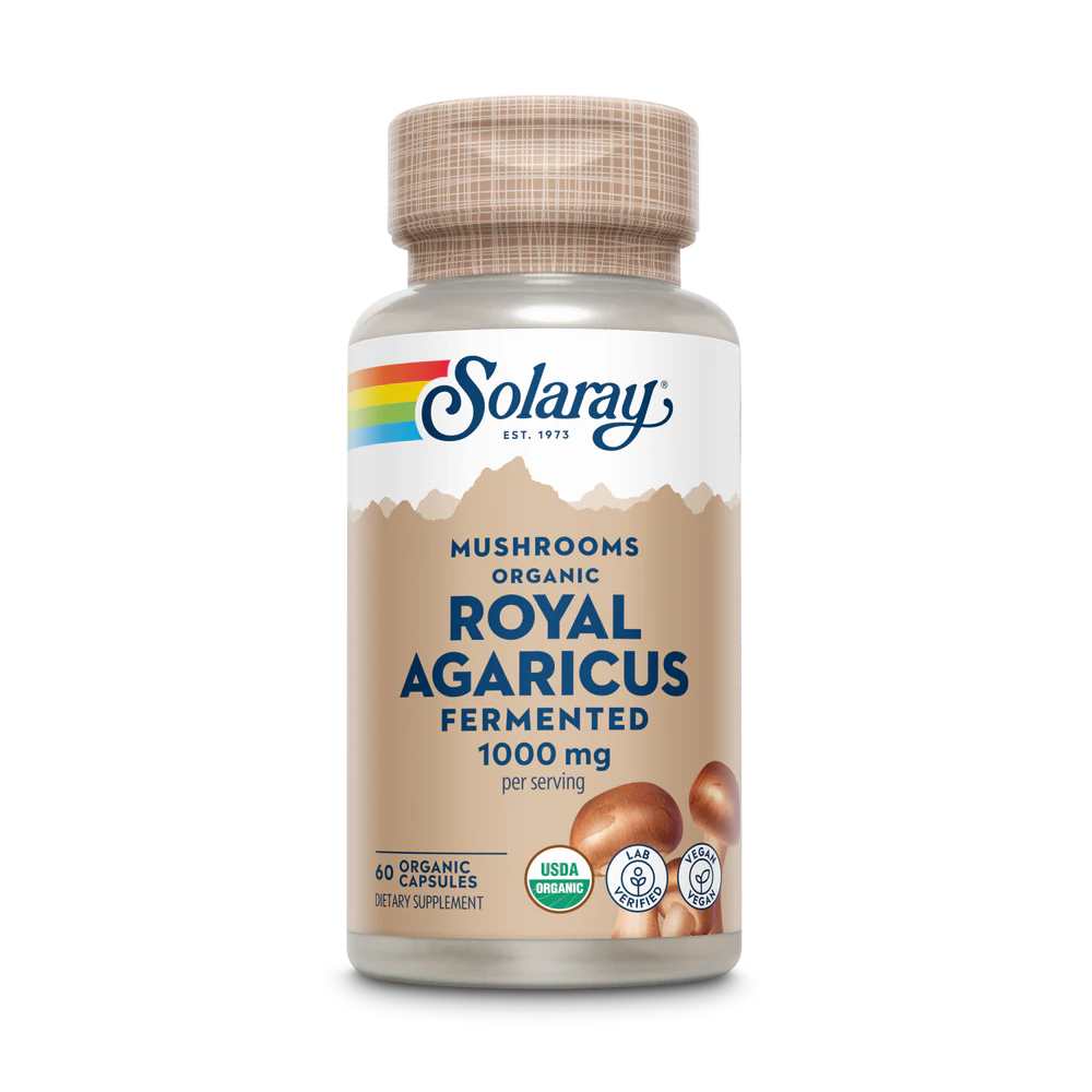 Solaray Org Grown Fermented Royal Agaricus 60 Caps