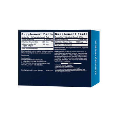 Life Extension Memory Protect 12 Colostrinin-Lithium (c-Li)  24 Lithium (li) Capsules