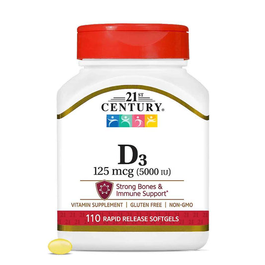 21st Century Vitamin D3 125 Mcg (5000 Iu) 110 Softgels