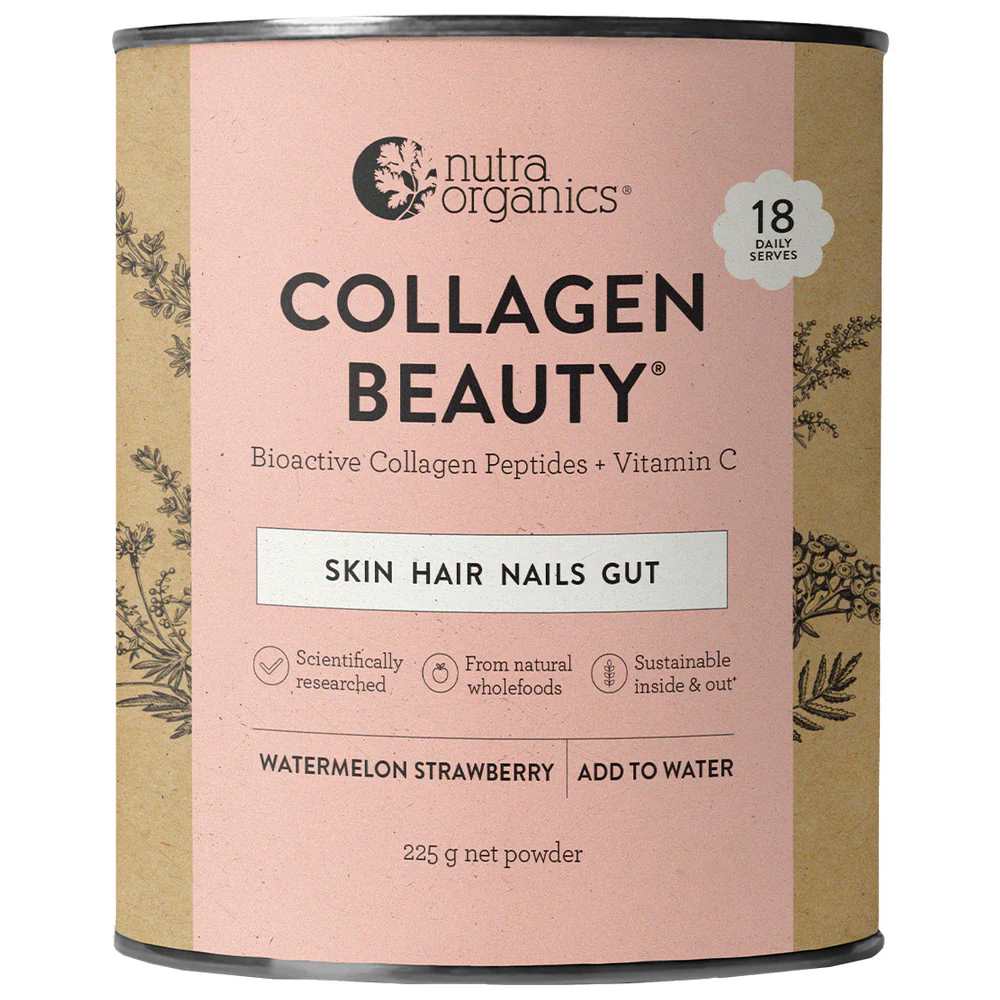 Nutra Organics Collagen Beauty - Watermelon Strawberry 225g