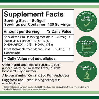 Double Wood Spm – 500mg 120 Softgels