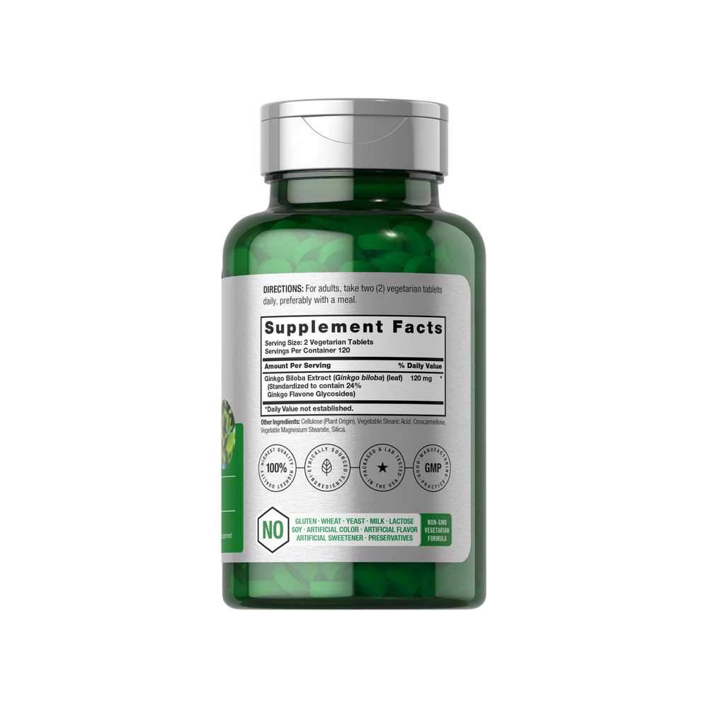 Horbäach Ginkgo Biloba 120mg per Serving | 240 Tablets