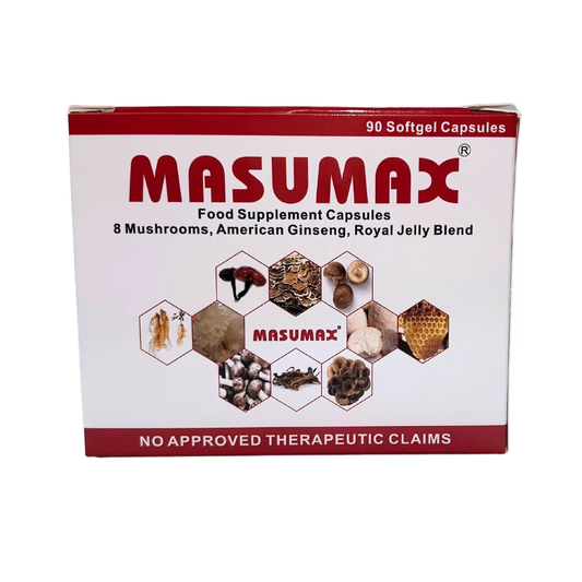 MASUMAX Food Supplement - 8 Mushrooms, American Ginseng, Royal Jelly Blend