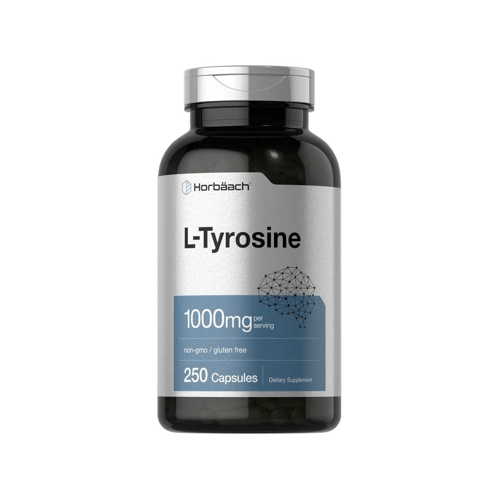 Horbäach L-Tyrosine 1000mg per Serving | 250 Capsules
