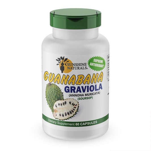 Sunshine Naturals Guanabana Graviola (Annona Muricata) 60 Capsules - Supreme Antioxidant