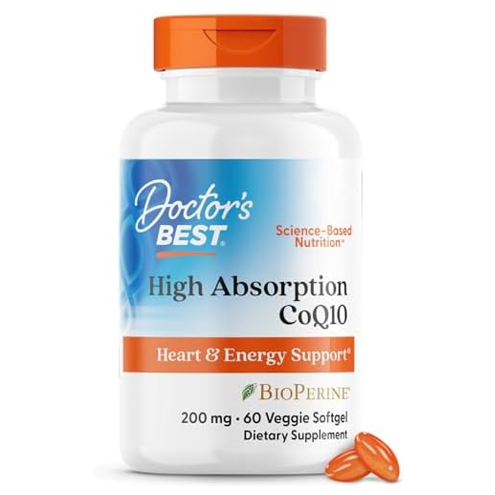 Doctor's Best High Absorption COQ10 With BioPerine 200MG - Heart & Energy Support