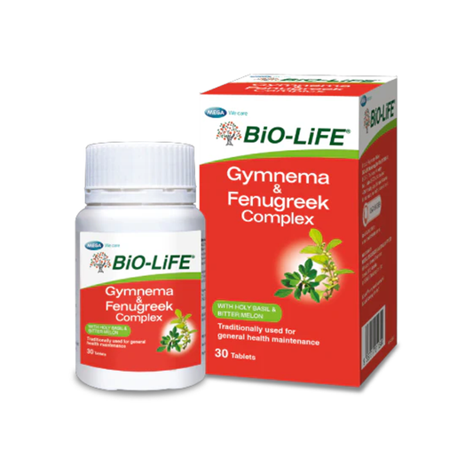 Bio-Life Gymnema & Fenugreek Complex 30 Tablets- Used In General Health Maintenance