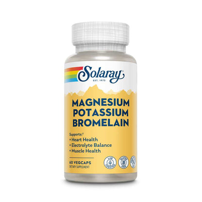 Solaray Magnesium & Potassium Asporotate W/ Bromelain 60 Caps