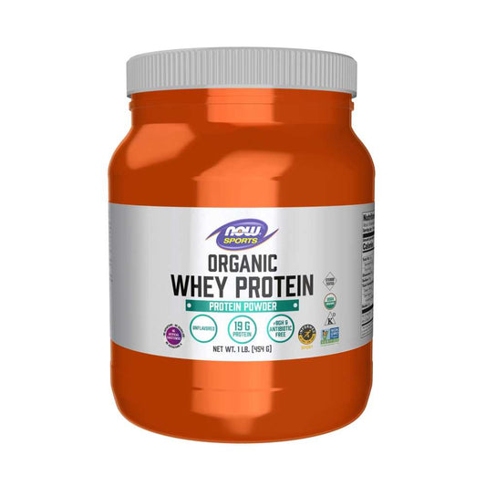 Now Sports Whey Protein – Organic Unflavored Powder – 454g