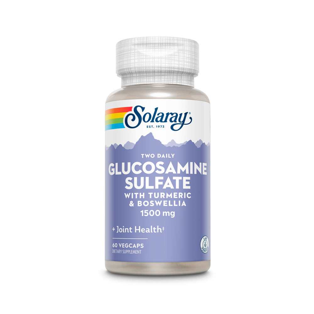 Solaray Glucosamine Sulfate, Two Daily 1500mg 60 Caps