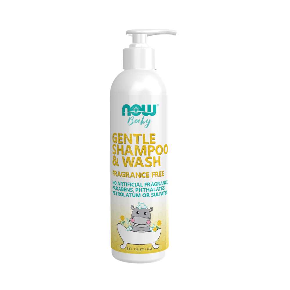 Now Foods Gentle Shampoo & Wash – Fragrance-Free, Sulfate & Talc-Free Formula – 237 M L
