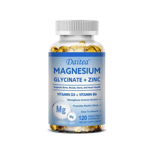 Daitea Magnesium and Zinc Glycinate 120 Vegetarian Capsules