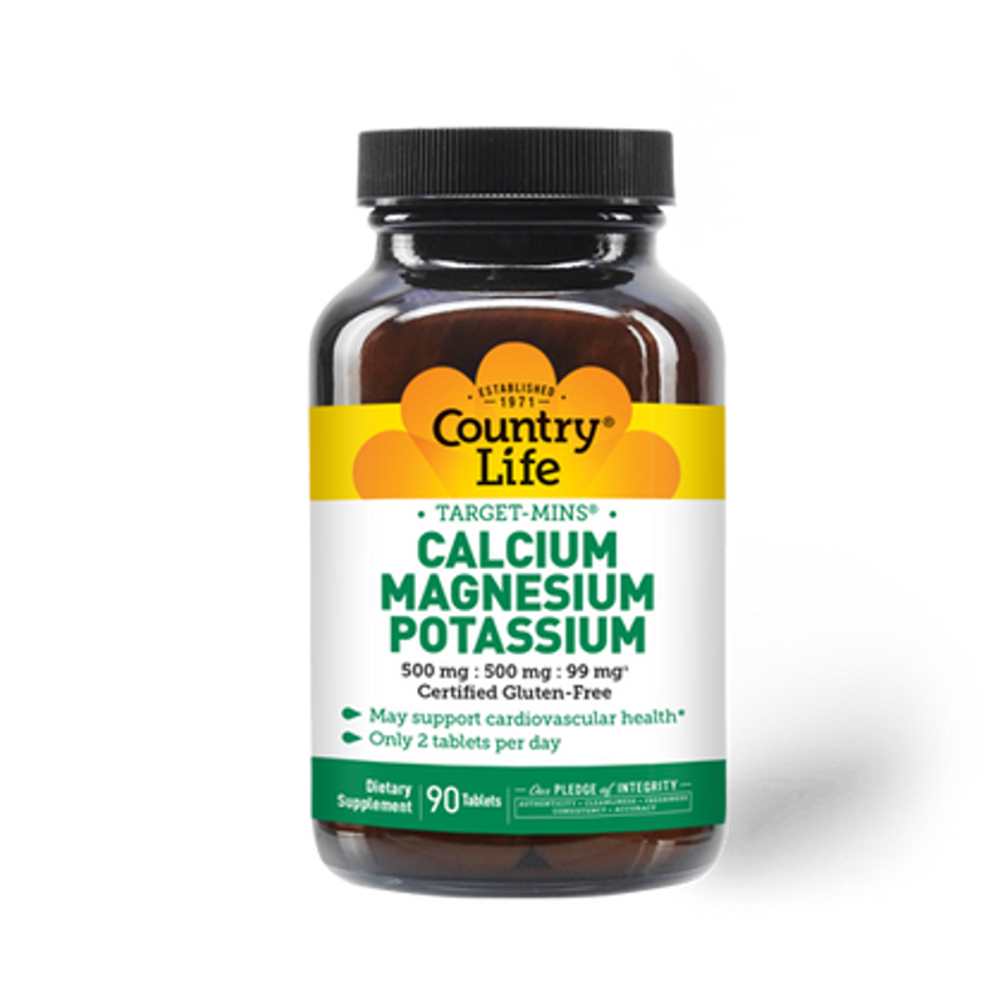 Country Life Vitamins Calcium Magnesium Potassium 90 Tabs