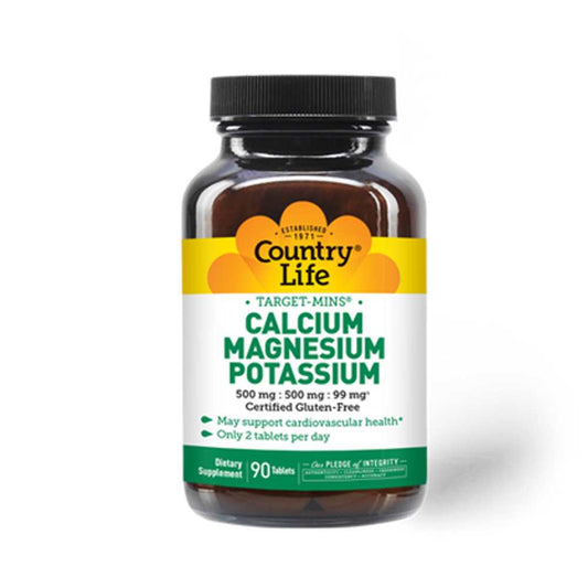 Country Life Vitamins Calcium Magnesium Potassium 90 Tabs