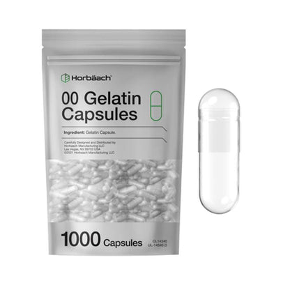 Horbäach Empty Capsules Size 00 | 1000 Gelatin Capsules