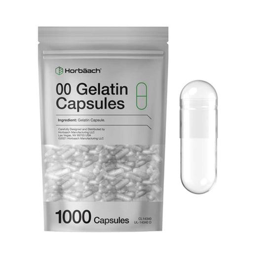Horbäach Empty Capsules Size 00 | 1000 Gelatin Capsules