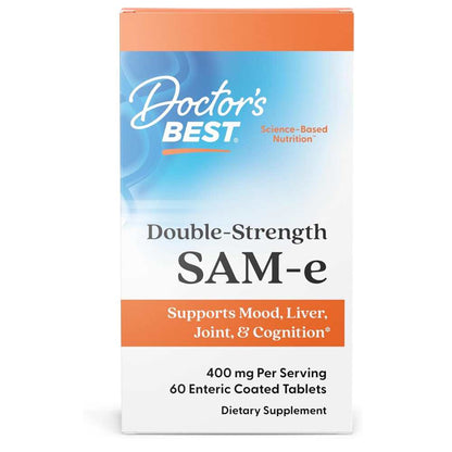 Doctor's Best Sam-E Double-Strength 400mg Enteric Coated Tablets 60 Count