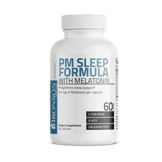 Bronson Vitamins Pm Sleep Formula with Melatonin - 60 Capsules