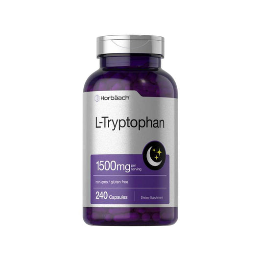 Horbäach L-Tryptophan 1500mg per Serving | 240 Capsules