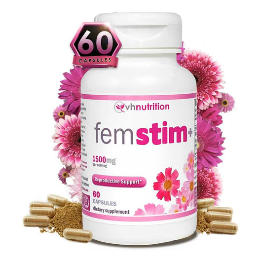 Vh Nutrition FemStim – 1500mg Reproductive Support, 60 Capsules, Dietary Supplement