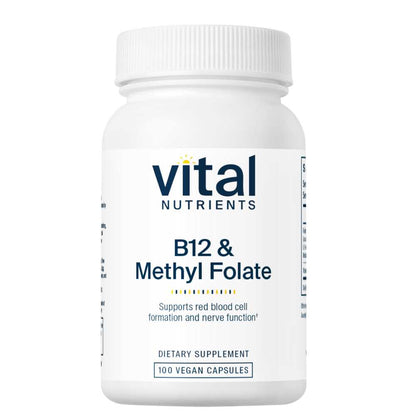 Vital Nutrients B12 & Methyl Folate 100 Caps