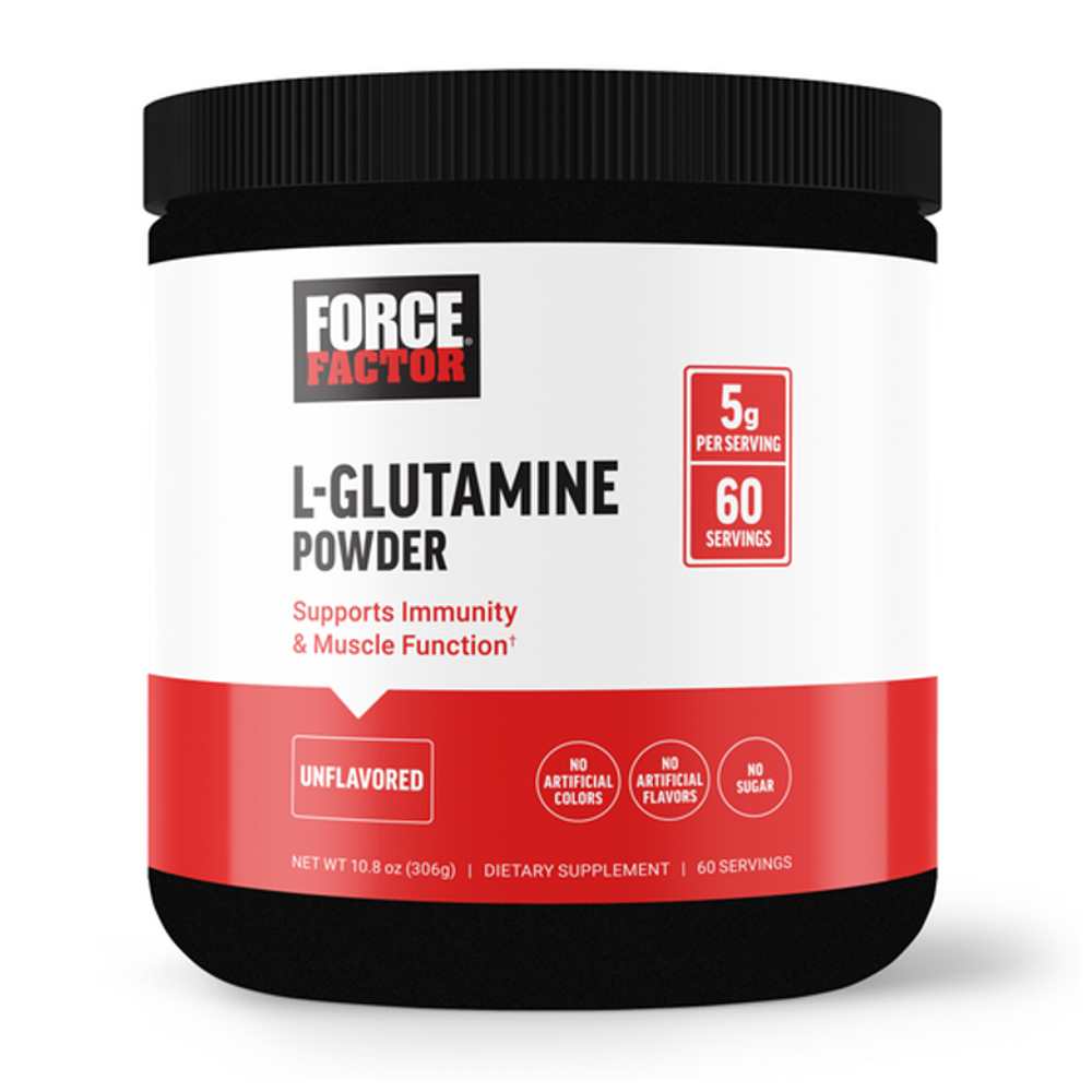 Force Factor L-Glutamine Powder – 306g (60 Servings)