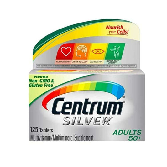 Centrum Silver Multivitamin for Adults 50+ | Non-Gmo & Gluten-Free | 125 Tablets | Multimineral Supplement