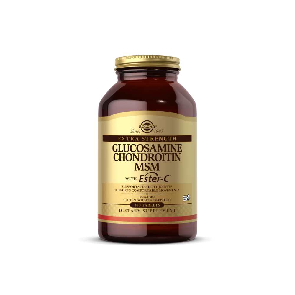 Solgar Extra Strength Glucosamine Chondroitin Msm with Ester-C® 180 Tablets