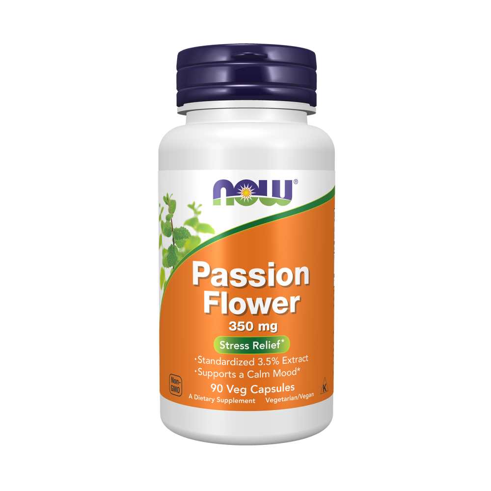 Now Foods Passion Flower Extract – Natural Relaxation Support | 350mg | 90 Vegan Capsules