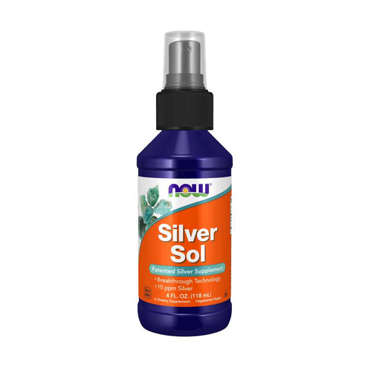 Now Foods Silver Sol – Patented 10 Ppm Silver Liquid Supplement – 4 Fl Oz (118 M L)