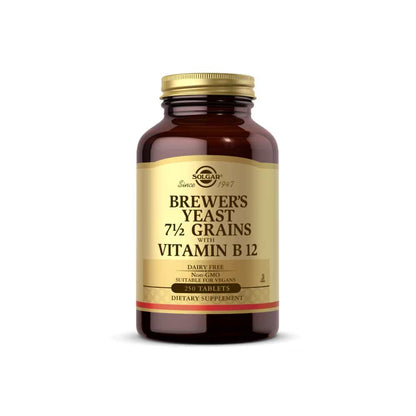 Solgar Brewer’s Yeast 7 1/2 Grains 250 Tablets with Vitamin B12