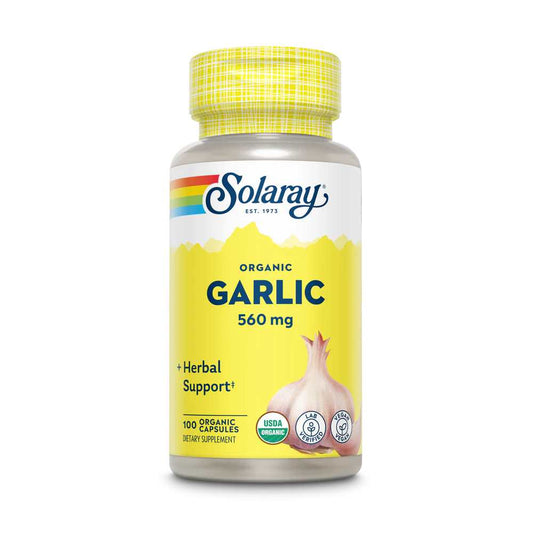 Solaray Organic Garlic Bulb 560mg 100 Caps