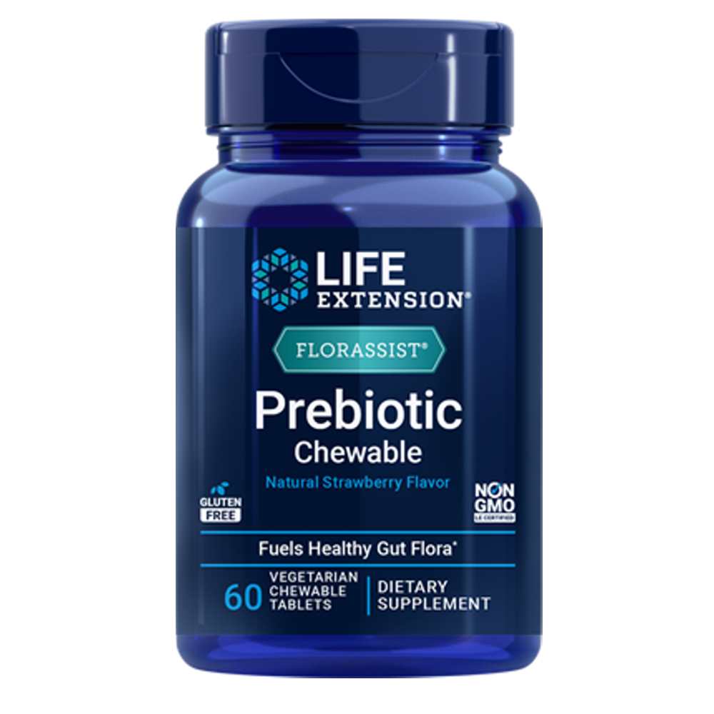 Life Extension Florassist® Prebiotic Chewable (strawberry) – 60 Vegetarian Chewable Tablets