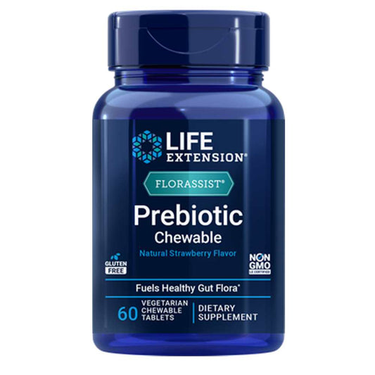 Life Extension Florassist® Prebiotic Chewable (strawberry) – 60 Vegetarian Chewable Tablets