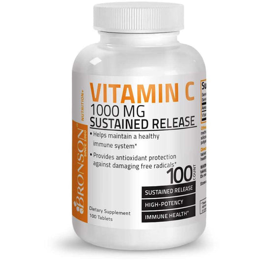 Bronson Vitamins Vitamin C Ascorbic Acid Sustained Release - 1,000 Mg 100 Tabs