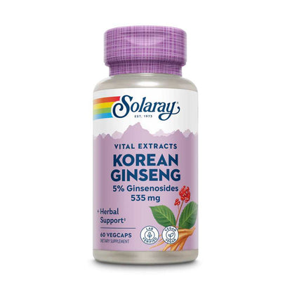 Solaray Korean Ginseng Root Extract 535mg 60 Caps