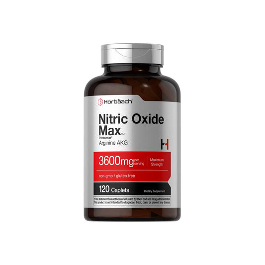 Horbäach Nitric Oxide Booster 3600mg per Serving | 120 Caplets