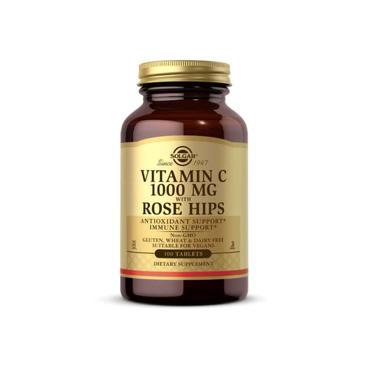Solgar Vitamin C 1000 Mg with Rose Hips 100 Tablets