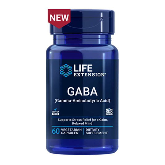 Life Extension Gaba (gamma-Aminobutyric Acid) – 60 Vegetarian Capsules
