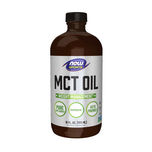 Now Sports Mct Oil Liquid – Glass Bottle – 473ml