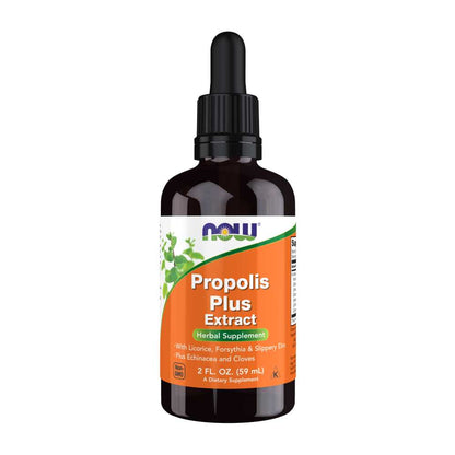 Now Foods Propolis Plus Extract – Herbal Immune Support with Licorice, Forsythia, Echinacea & Cloves – 2 Fl Oz (59 M L)