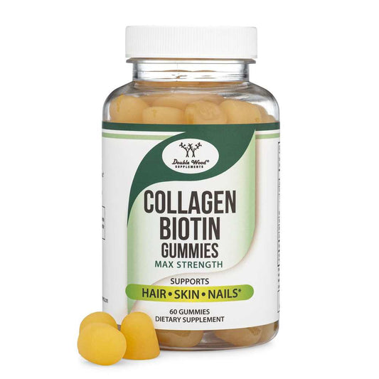 Double Wood Collagen + Biotin Gummies – Max Strength Beauty Formula | 60 Count