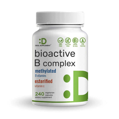 Deal Supplement Bioactive Vitamin B Complex, 240 Veggie Capsules
