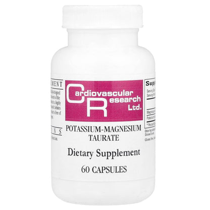 Best Potassium Magnesium Taurate Supplement – Cardiovascular Research | 60 Capsules