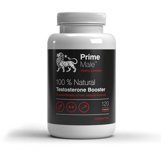 Prime Male™ Vitality Complex - 100% Natural Testosterone Booster for Energy, Libido & Lean Muscle - 120 Capsules